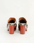 Carlotta Trail Clogs Black And White Cowhide