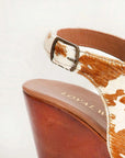 Amelia Sandals Brown And White Cowhide