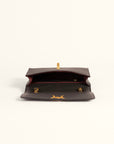 Savi Small Embossed & Grained Leather Bag - Charcoal