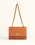 Savi Small Embossed & Grained Leather Bag - Amber Glow