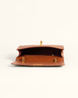 Savi Small Embossed & Grained Leather Bag - Amber Glow