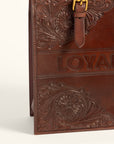 Mivva Handtooled Medium Bag - Brunette Leather