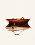 Mivva Handtooled Medium Bag - Brunette Leather