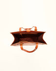 Mivva Handtooled Medium Bag - Soft Walnut Leather