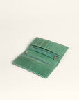 Desert Lotus Wallet - Turquoise Handtooled Leather & Calfskin