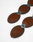 Alta Buena Leather Belt In Calfskin-Dark Brown