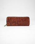 Ranch Road Jewelery Case In Hand Finished Embossed Leather - Brown