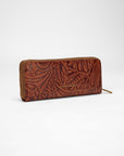 Ranch Road Jewelery Case In Hand Finished Embossed Leather - Brown