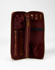 Ranch Road Jewelery Case In Hand Finished Embossed Leather - Brown