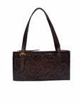 Mivva Handtooled Mini Bag - Brunette Leather