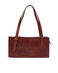 Mivva Handtooled Mini Bag - Soft Walnut Leather