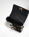 Savi Mini Bag In Black & White Cowhide
