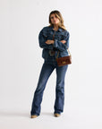 Savi Mini Bag In Hand Finished Embossed Leather - Brown