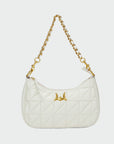 Joe Quilted Nappa Leather Bag-White