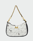 Joe Quilted Nappa Leather Bag - Black & White Cowhide
