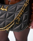 Joe Quilted Nappa Leather Bag-Black
