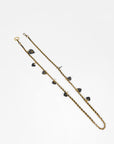 Heart Charm Chain In Black Calf Leather (2 In 1 Crossbody Chain)