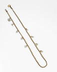 Heart Charm Chain In White Calf Leather (2 In 1 Crossbody Chain)
