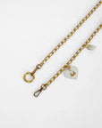 Heart Charm Chain In White Calf Leather (2 In 1 Crossbody Chain)