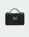 Valencia Ostrich Leather Bag - Black