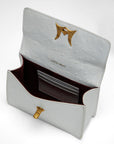Valencia Ostrich Leather Bag - White