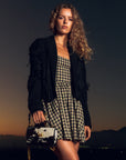 Valencia Leather Bag - Black & White Cowhide