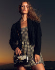 Valencia Leather Bag - Black & White Cowhide