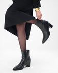 Pointed Leather Booties