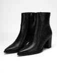 Pointed Leather Booties