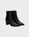 Pointed Leather Booties