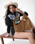 LW Large Purse - In Suede Leather