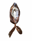 Daylight'S Ballet Silk Scarves With Handtooled Leather Slider - Bone & Saddle