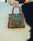 Leon Mini Handle Purse - Whiskey & Water