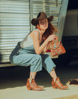 Leon Mini Handle Purse - Whiskey & Water