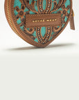 Cupid Coin Pouch Handtooled Leather - Whiskey & Water