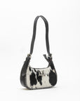 Dannia Medium Purse In Black & White Cowhide