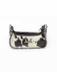 Dannia Medium Purse In Black & White Cowhide
