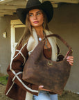 Lw Large Purse In Brunette Leather