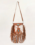 Mojave Tassle Bag - Black & White Cowhide