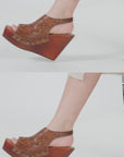 Amelia Sandals Handtooled Leather