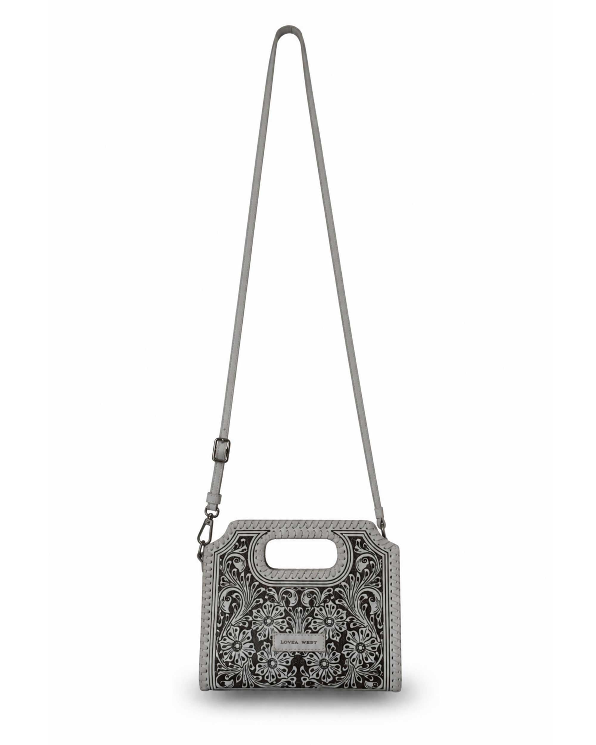 Handtooled Alma Medium Handbag - Ivory Dust