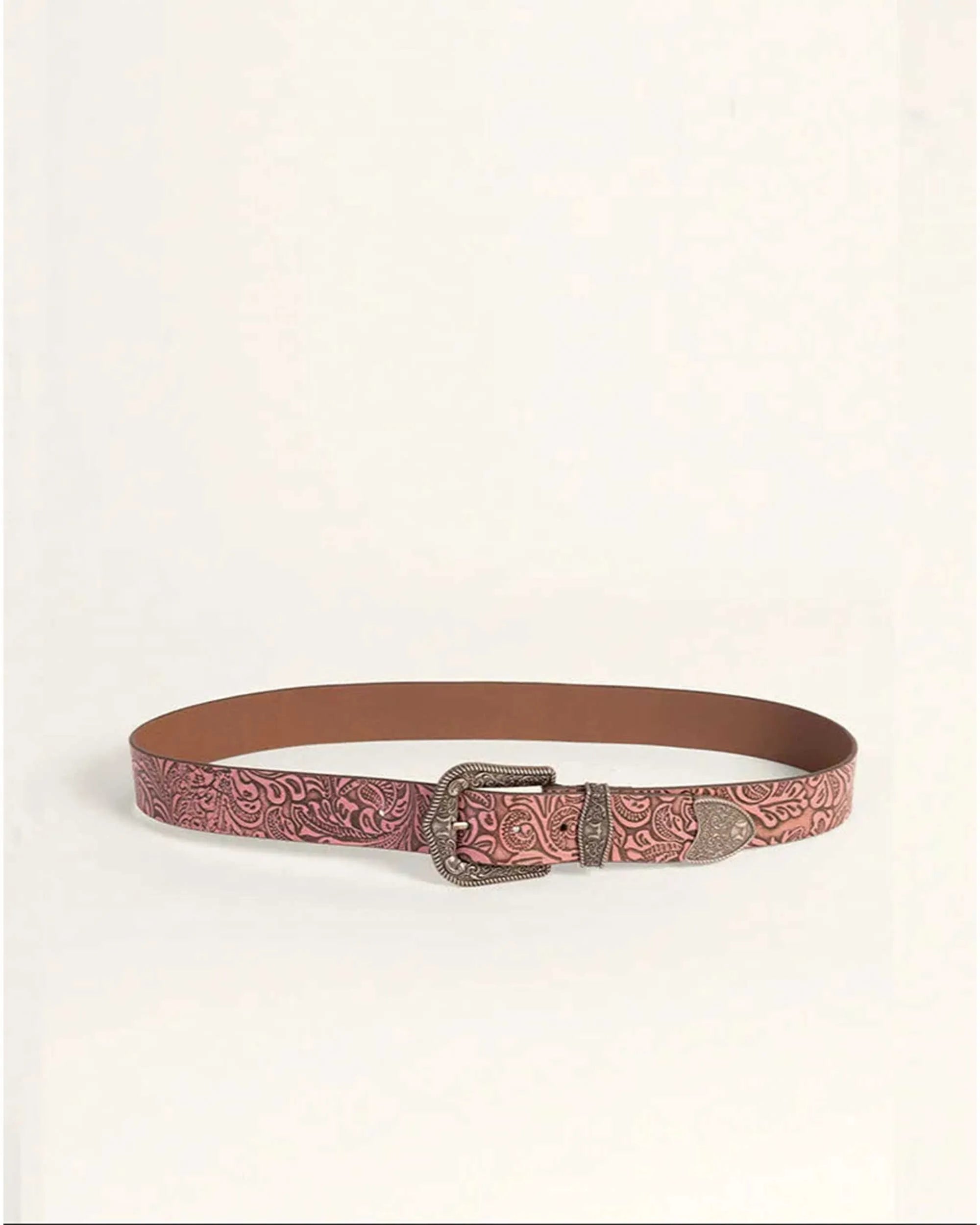 Sophia Belt-Pink Floral Leather