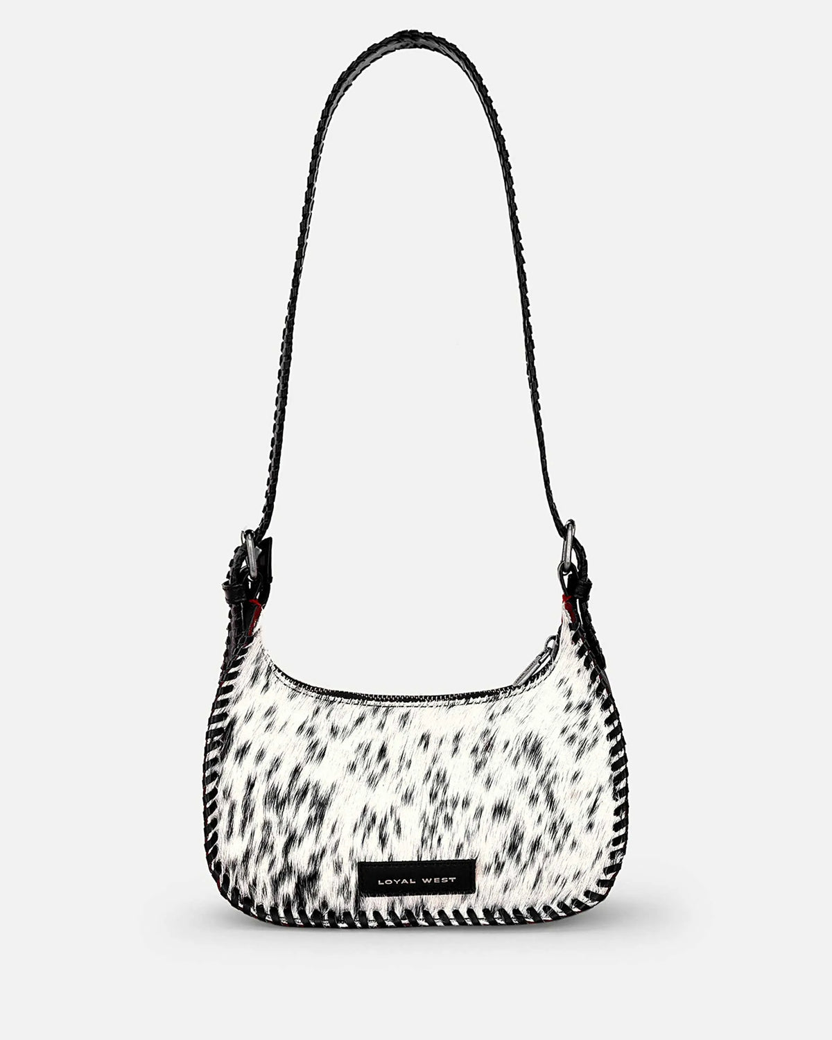 Dannia Medium Purse In Black &amp; White Cowhide