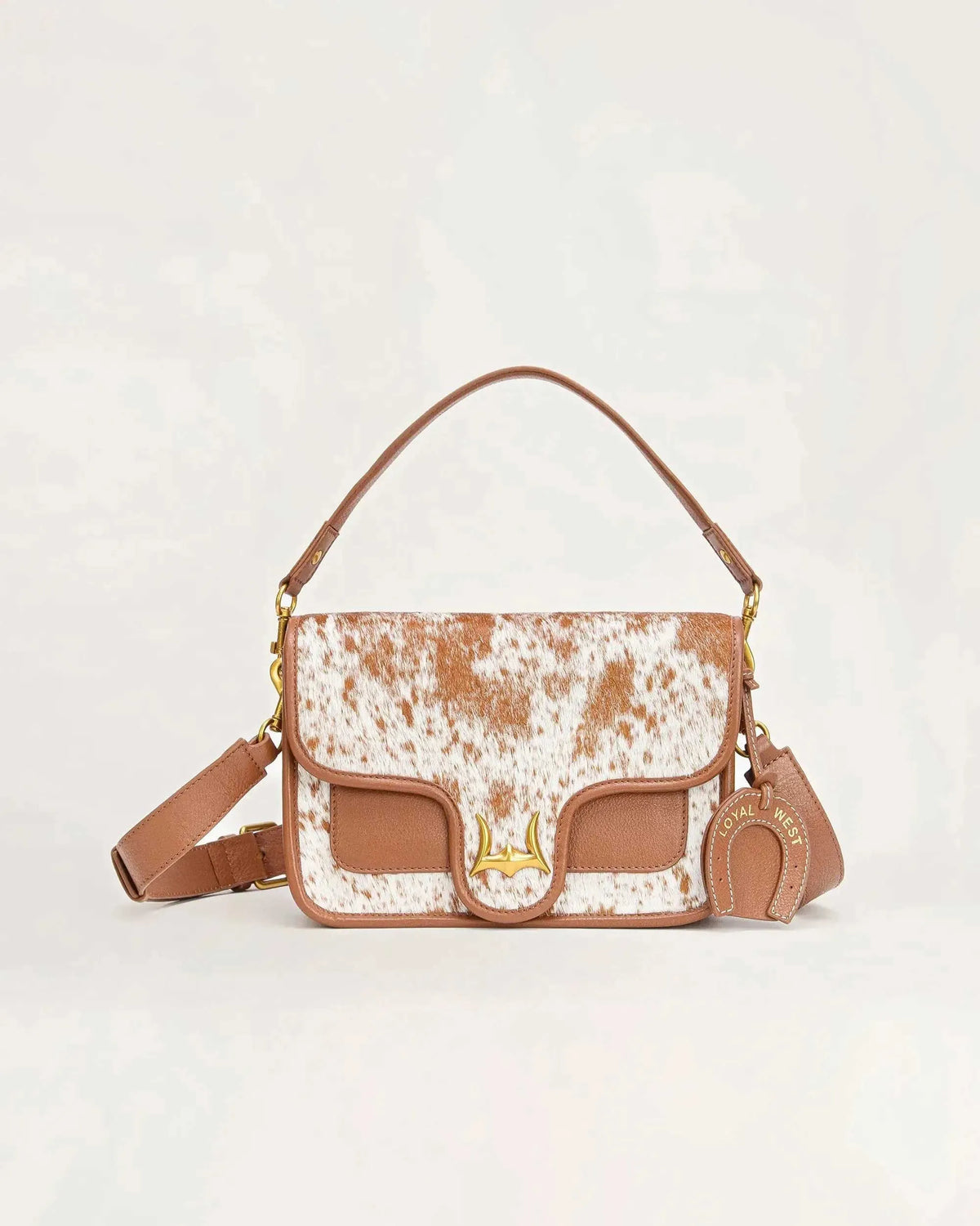 Shell Medium Purse – Brown & White
