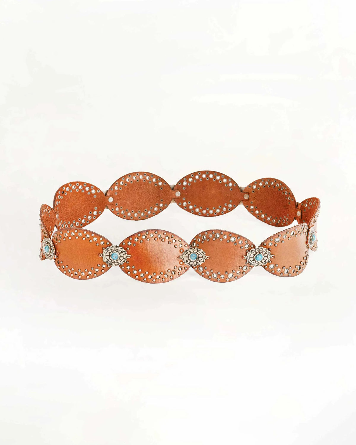 Alta Buena Leather Belt In Calfskin-Tan