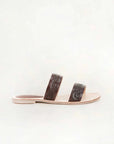 Mesa Wanderer Sandals - Black Handtooled Leather