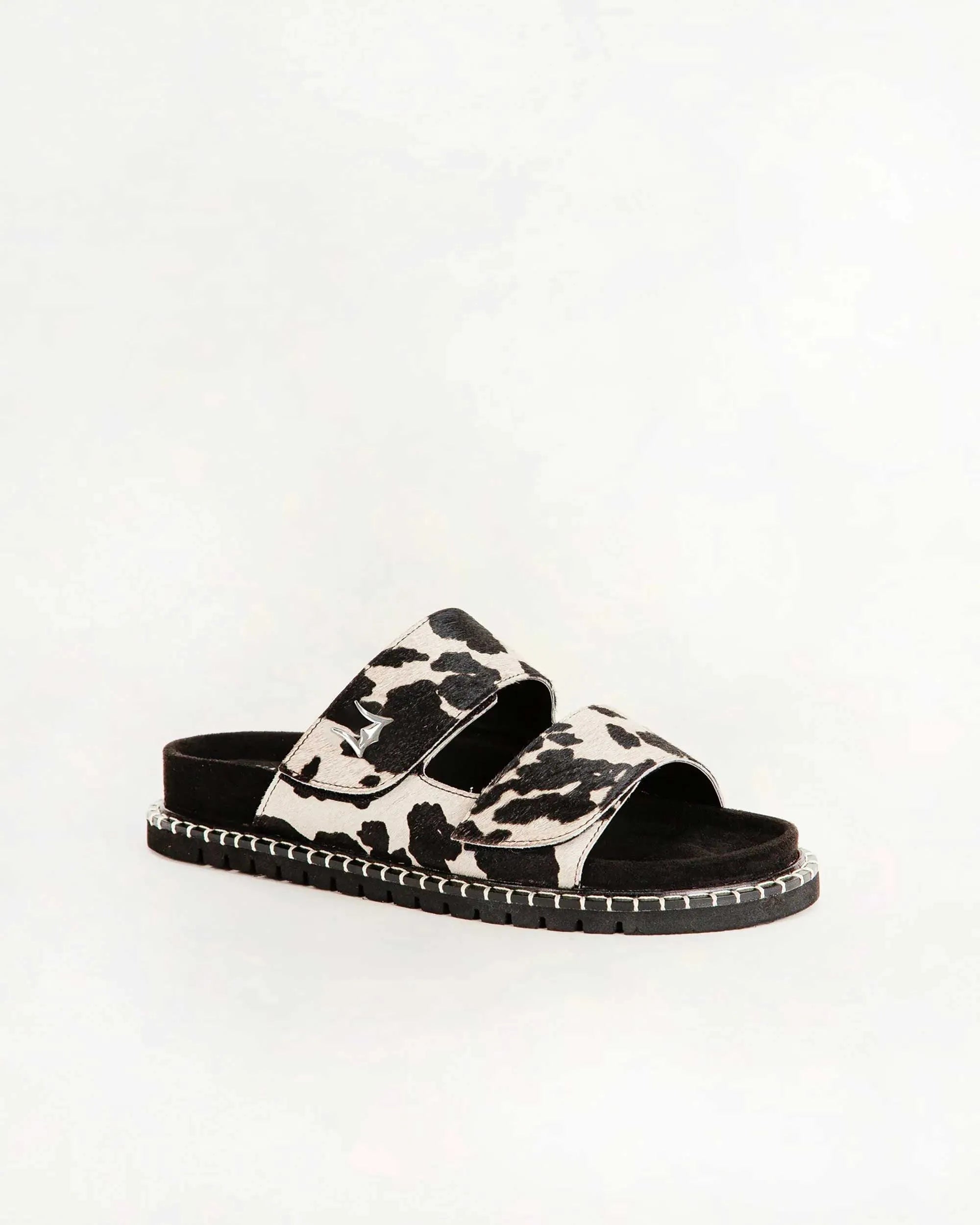 Deen Canyon Sandals - Black And White Cowhide