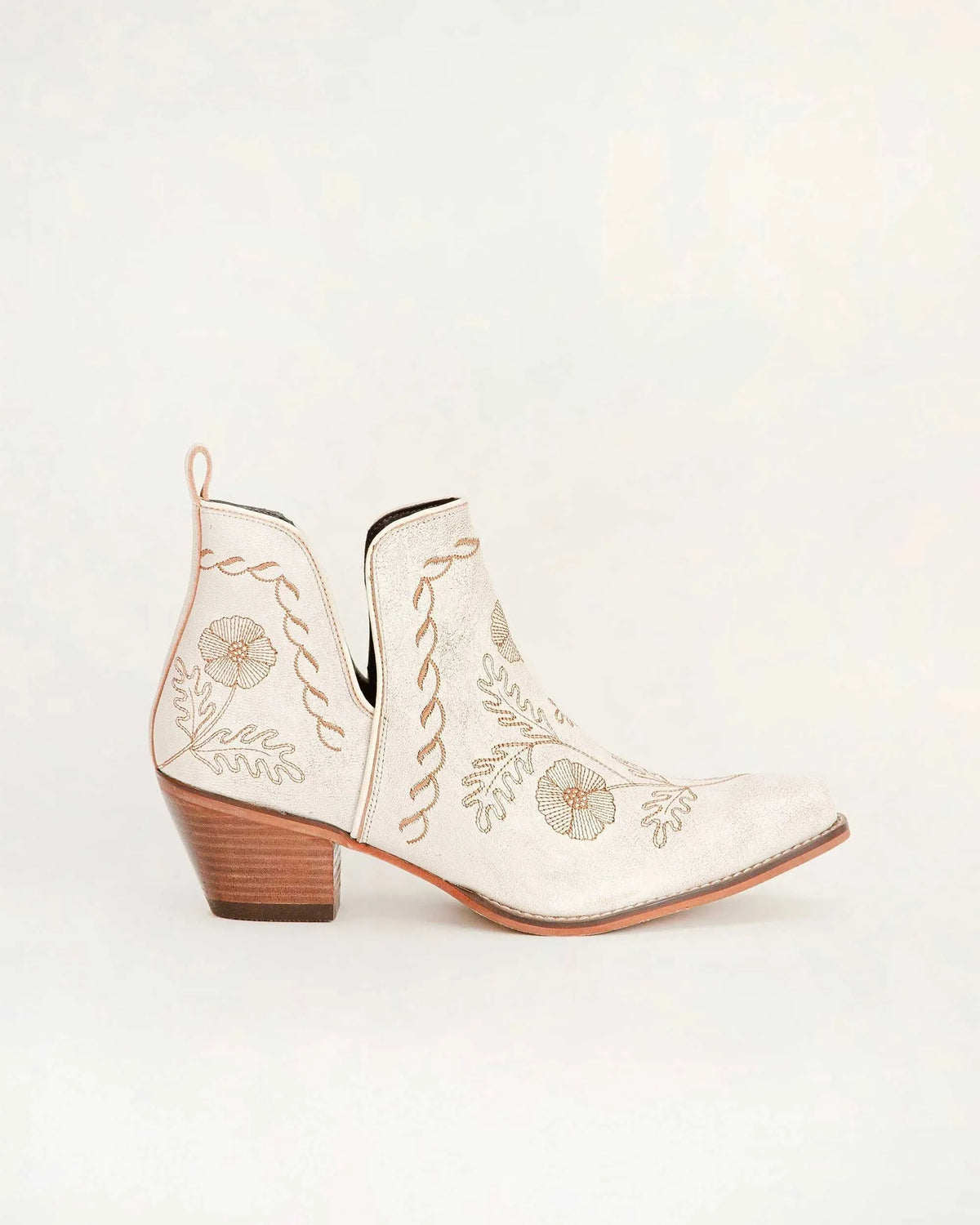 South West Booties White Calfskin
