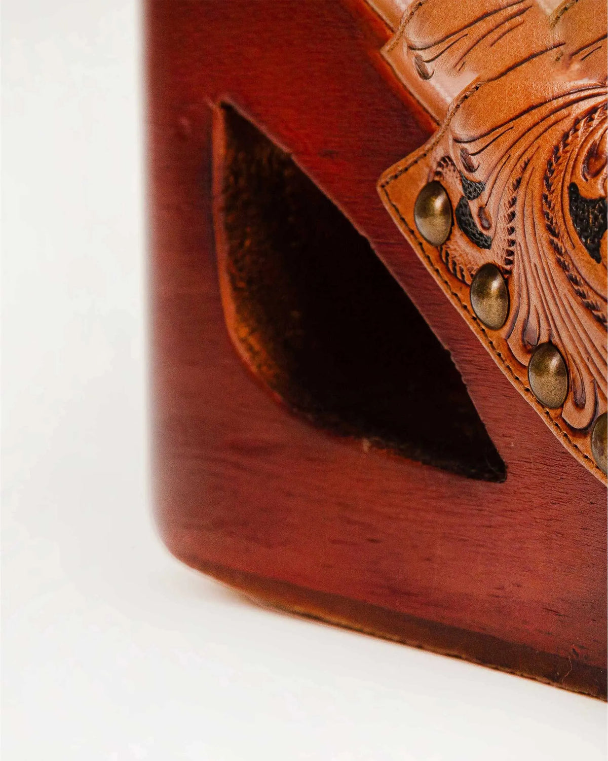 Desert Wanderer Sandals - Dark Brown Handtooled Leather