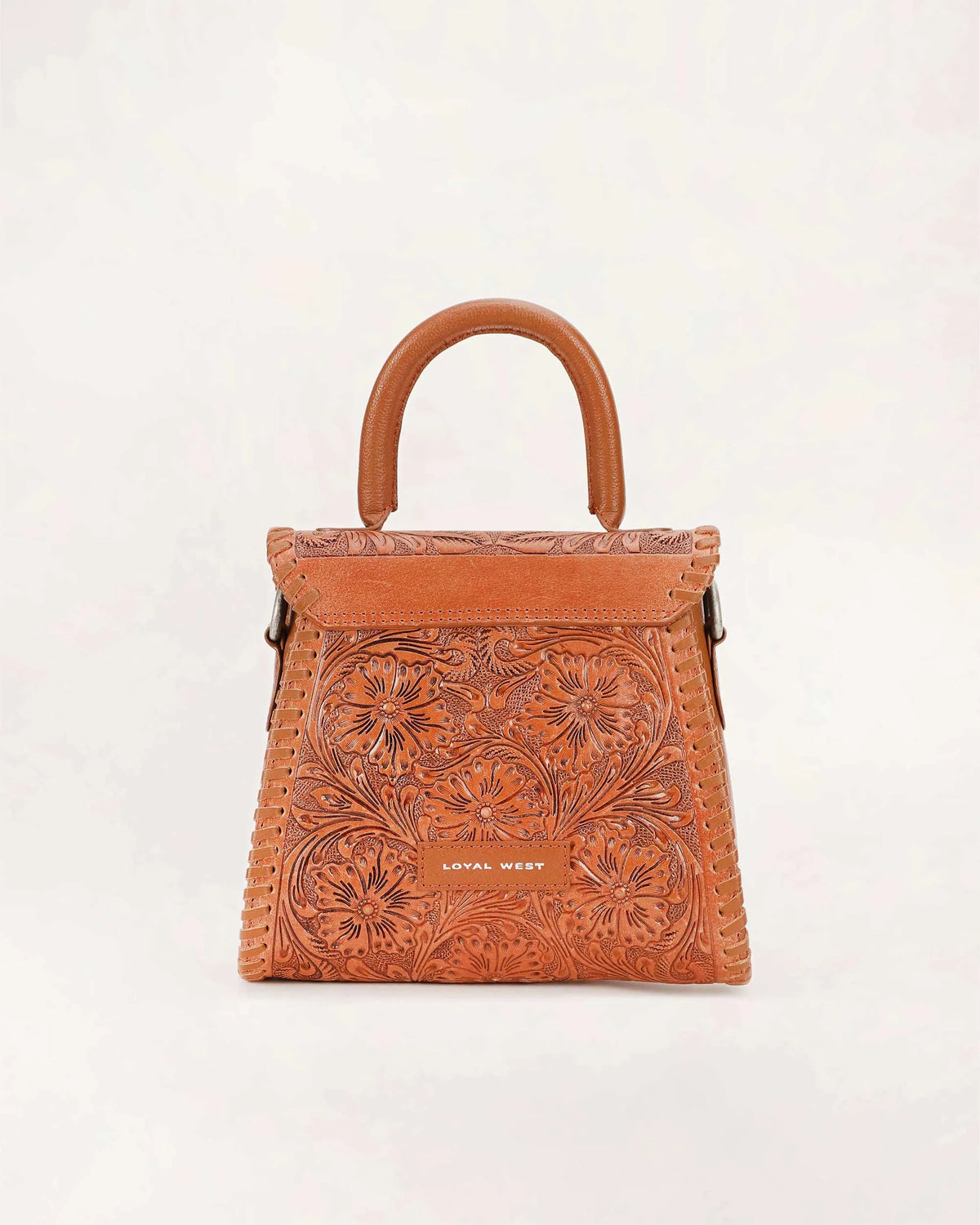 Leon Mini Handle Purse - Brown